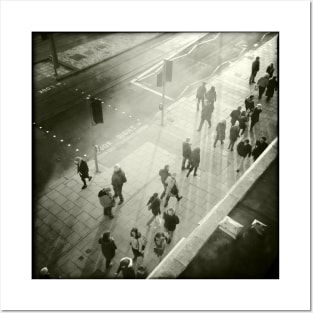 Pedestrians on a busy Princes Street, Edinburgh Posters and Art